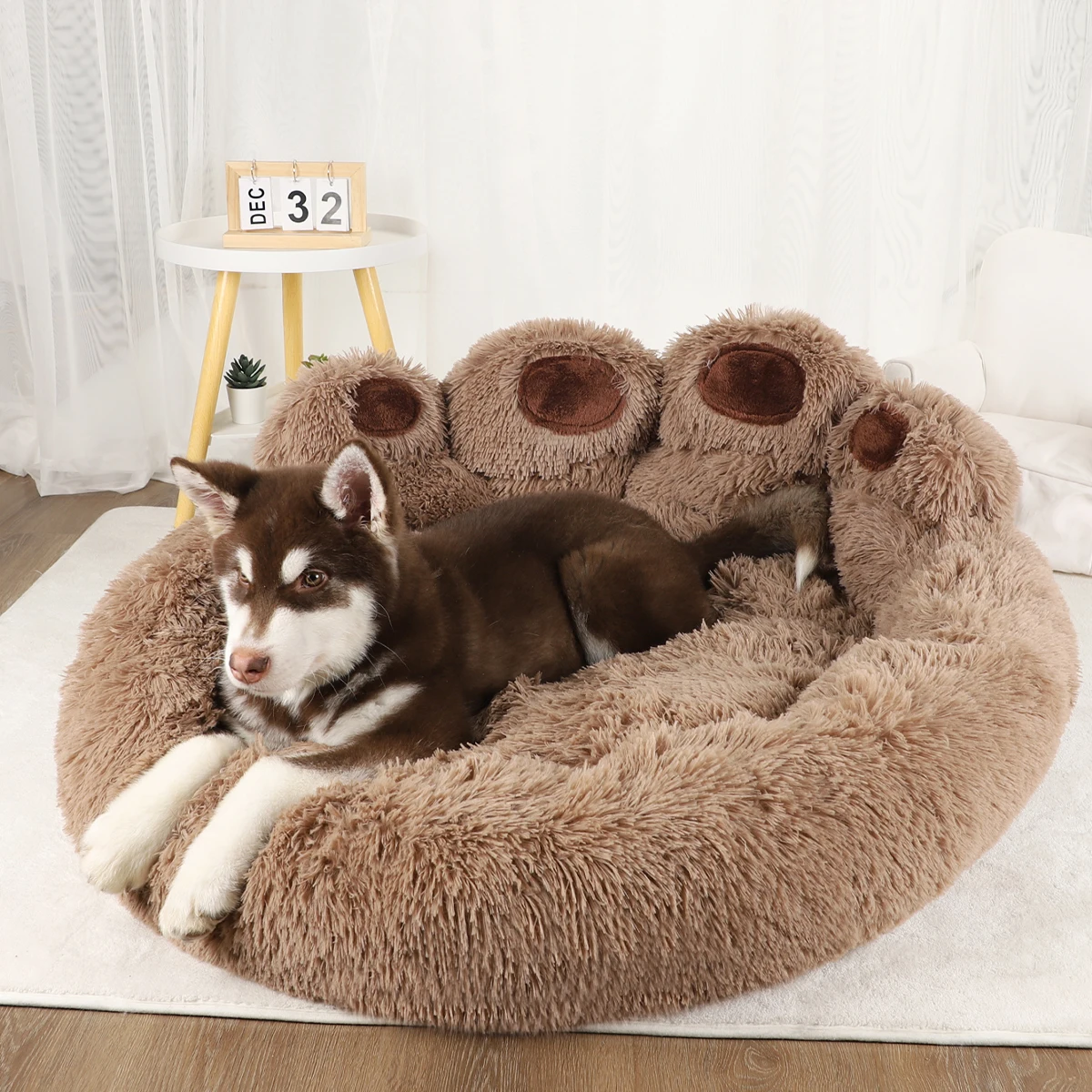 Flauschiges Hundebett, Winter, warm, große Haustierprodukte, kleine Sofakörbe, Haustiere, Zwingermatte, Welpen, Katzen, Zubehör, Korb, Decke, Zubehör Image