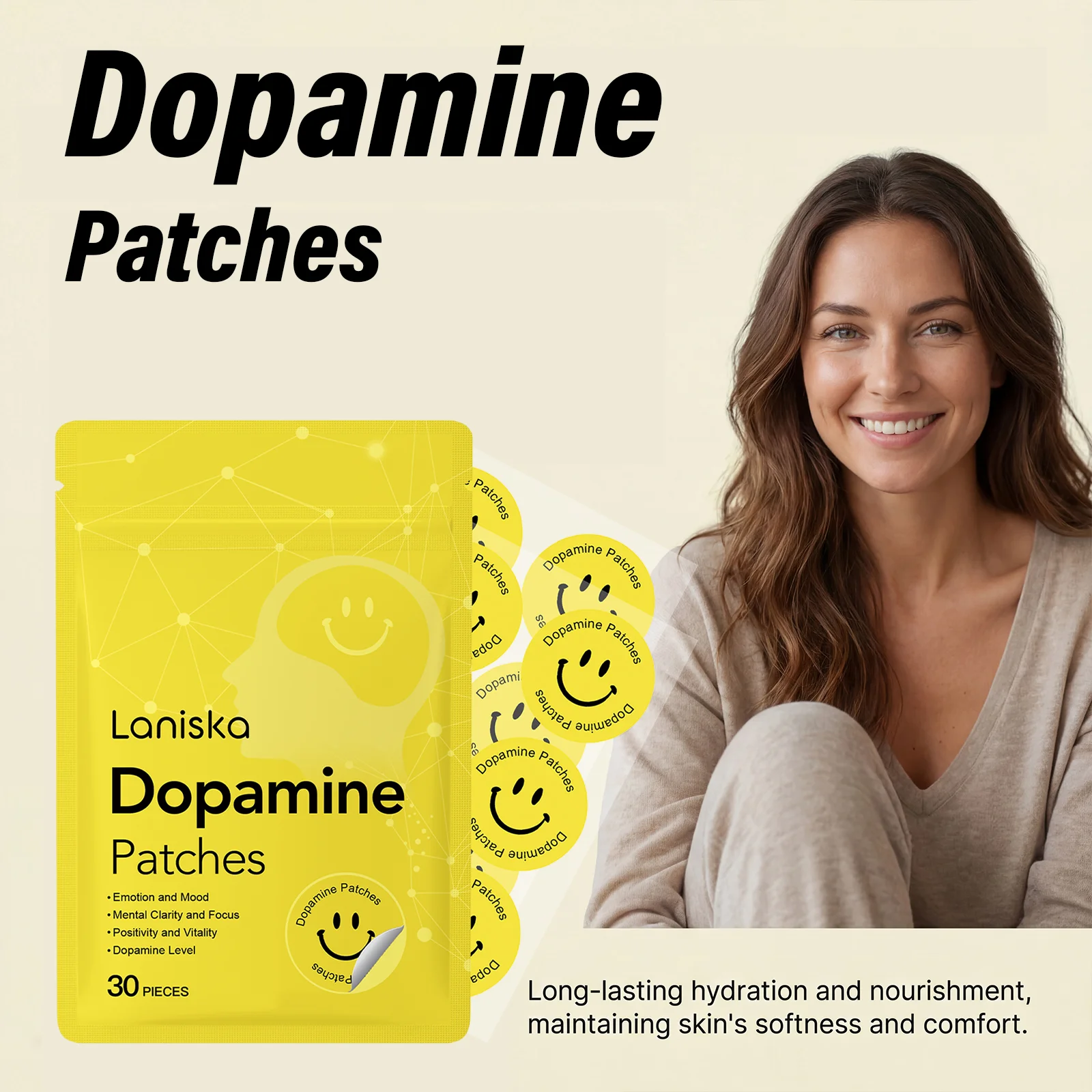 Dopamin-Pflaster Vitalitäts-Boost Sofortige Stimmungs- & Konzentrationsförderung Konzentrationshilfe Wellness Körperpflege-Pflaster Image