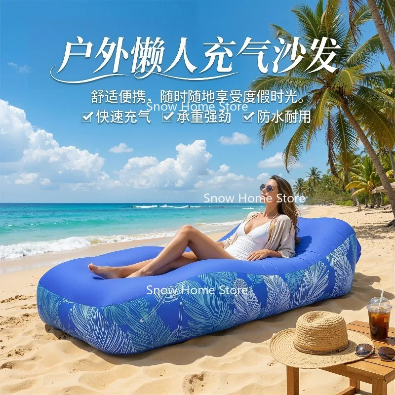 Tragbares Aufblasbares Sofa, Outdoor-Luftmatratze für Festival, Camping, Picknick, Sitz- und Liegefunktion für die Mittagspause Image