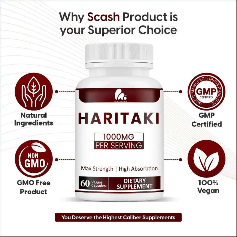 Haritaki 1000 mg pro Portion, vegetarisch, glutenfrei, 60 Kapseln (rein, gentechnikfrei und glutenfrei) Image
