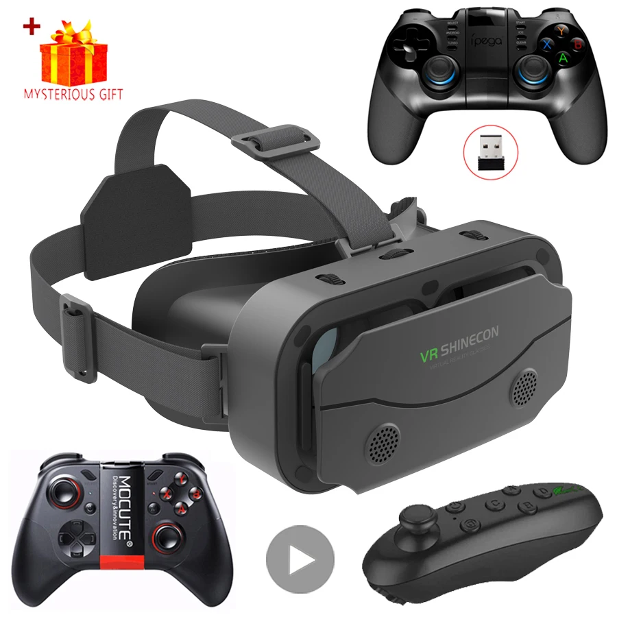 3D Virtual Reality VR Brille Headset Geräte Helm Linsen Brille Smart Für Smartphones Telefon Handy Handy Spiel Viar Viewer Set Image