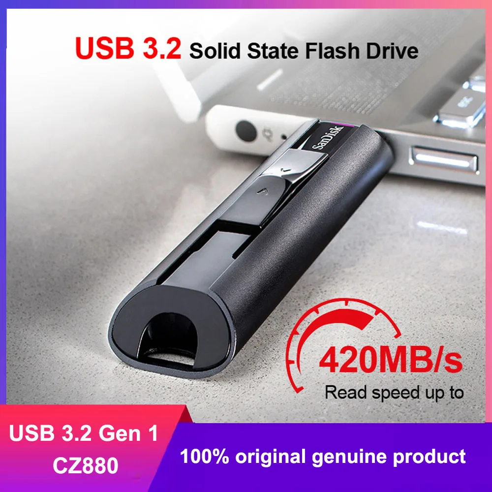 sandisk extreme pro usb 3.2 solid state flash-laufwerk 128 gb