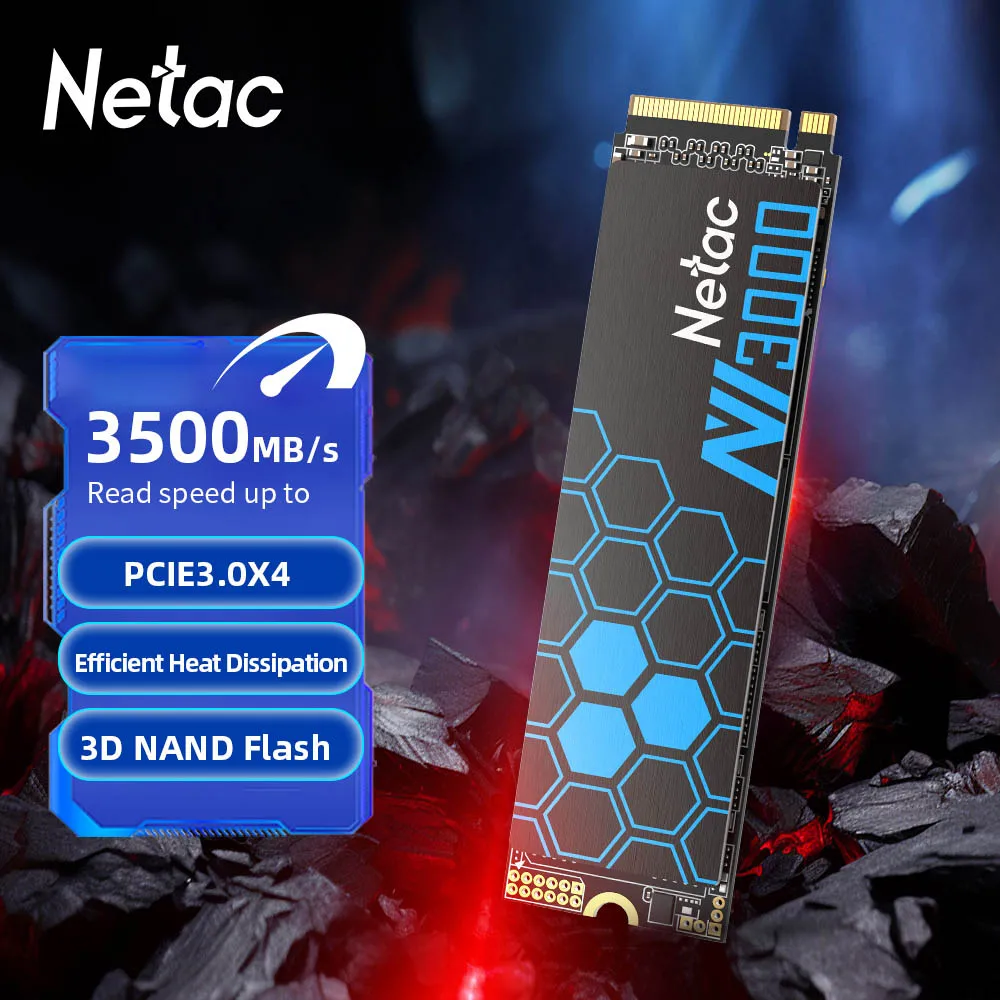 Netac SSD NVMe M2 250 GB 500 GB SSD 1 TB 2 TB SSD M.2 2280 PCIe3.0X4 Interne Solid State Drive Disk für Laptop Desktop Image