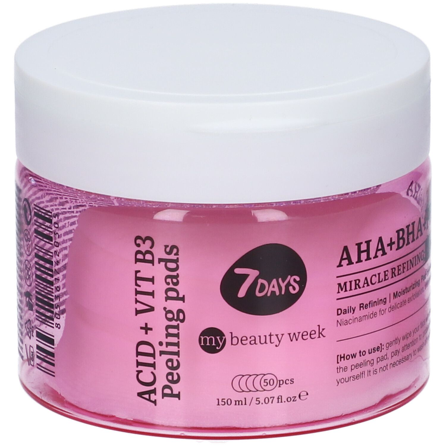 7Days My Beauty Week Miracle Refining Peeling Pads For Face Aha + Bha