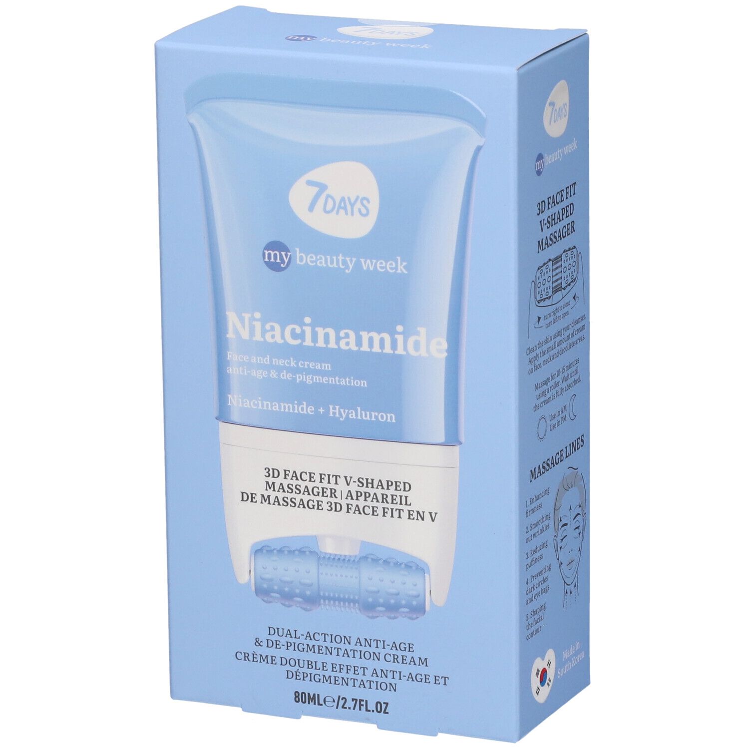 7Days My Beauty Week Face & Neck Cream Massager Antiage Depigmentation