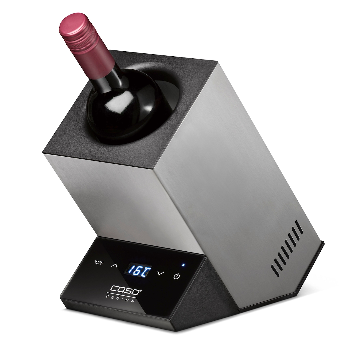 Caso Design – WineCase One Edelstahl – Weinkühler – 1 Flasche – Edelstahl Image