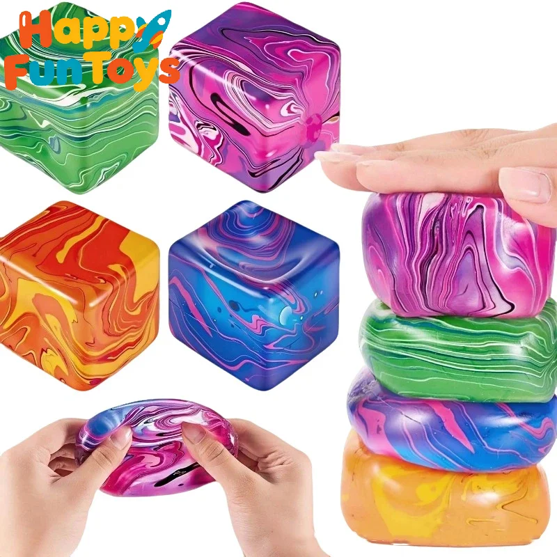 Schneeflocken-Eiswürfel-Malzzucker-Fidget-Spielzeug: Stressabbau, langsamer Rückprall, Anti-Angst-Quetschspielzeug, Puzzle-Handspielzeug Image