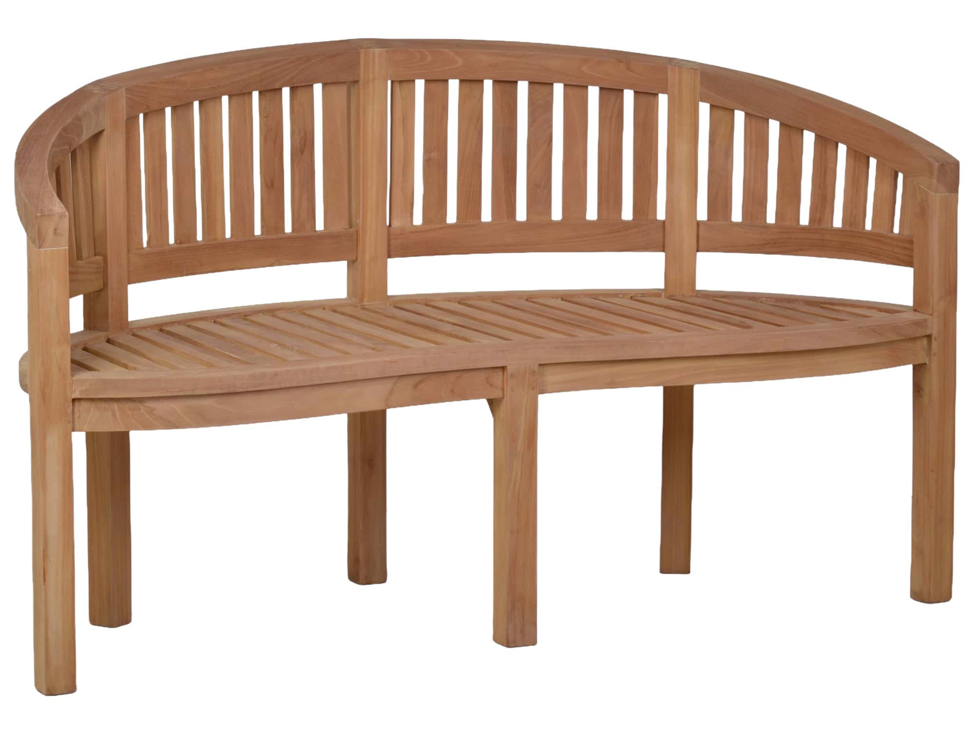 MiaMöbel Teakbank mit Armlehne Massivholz Teak Modern