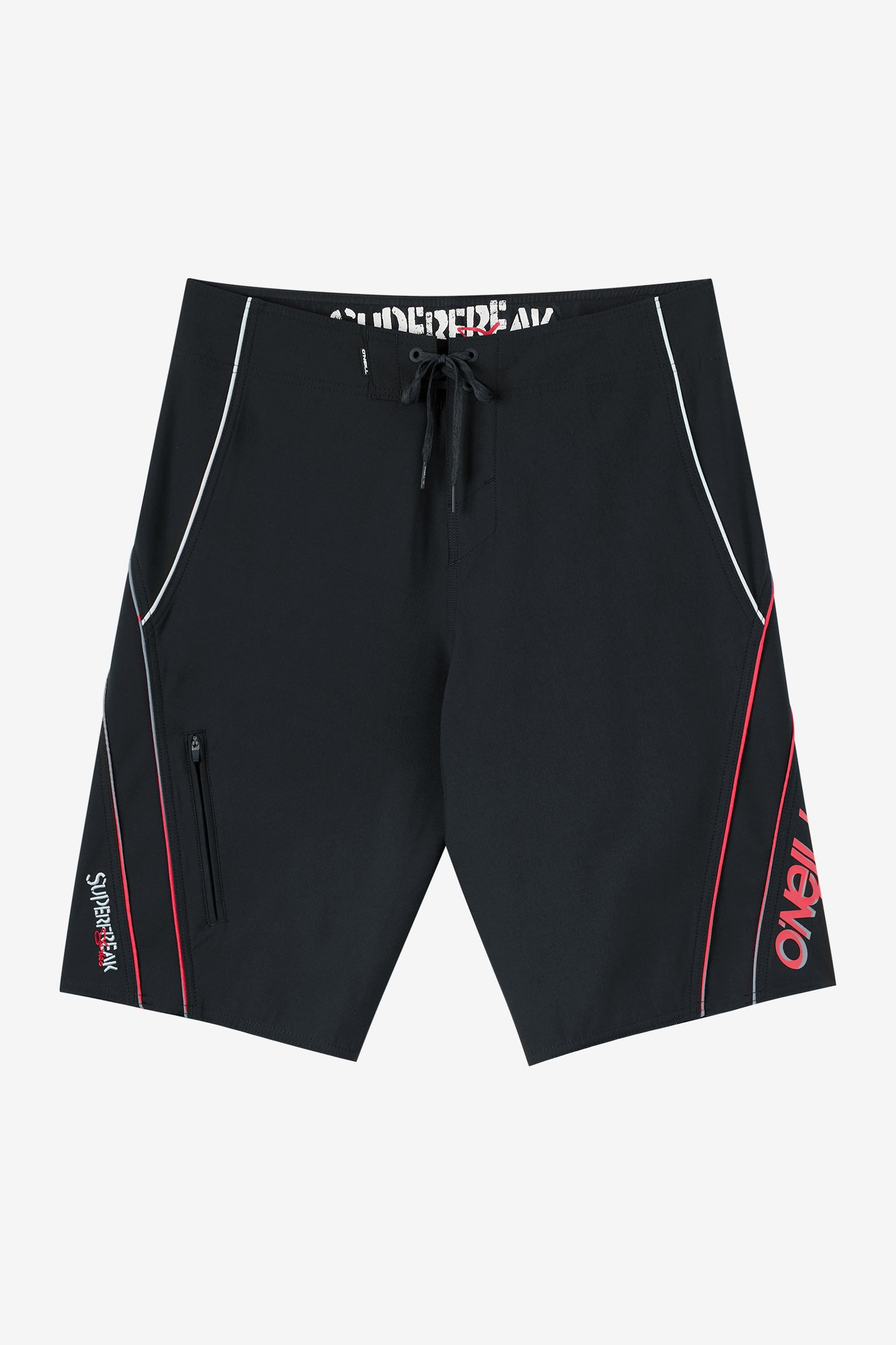 O'Neill Men's Superfreak Re-Issue Y2K 22"" Board Shorts in Black 2, Size 38, Elastane/Polyester
