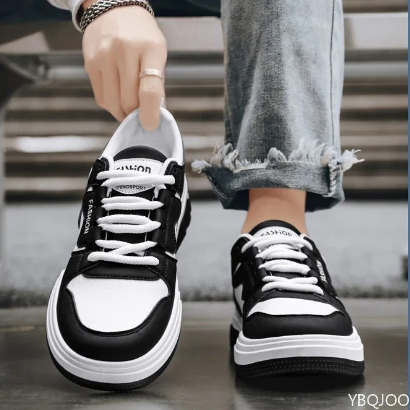 Große Größe Frühling und Herbst Neue Dicke Sohle Höhe Zunehmende Casual männer Schuhe Nische Trend Vielseitige Flache Sport männer Schuhe