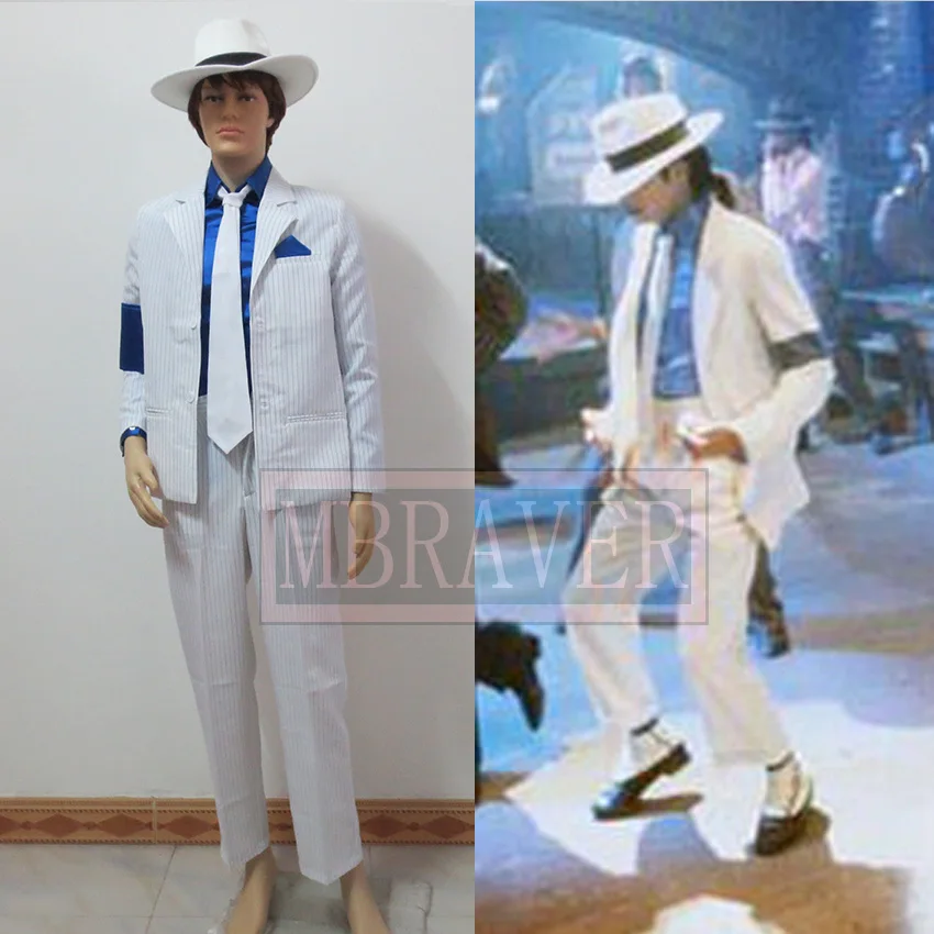 Michael Jackson Smooth Criminal Suit Michael Jackson MJ Cosplay Kostüm Halloween Weihnachten Party Uniform Nach Maß Alle Größen