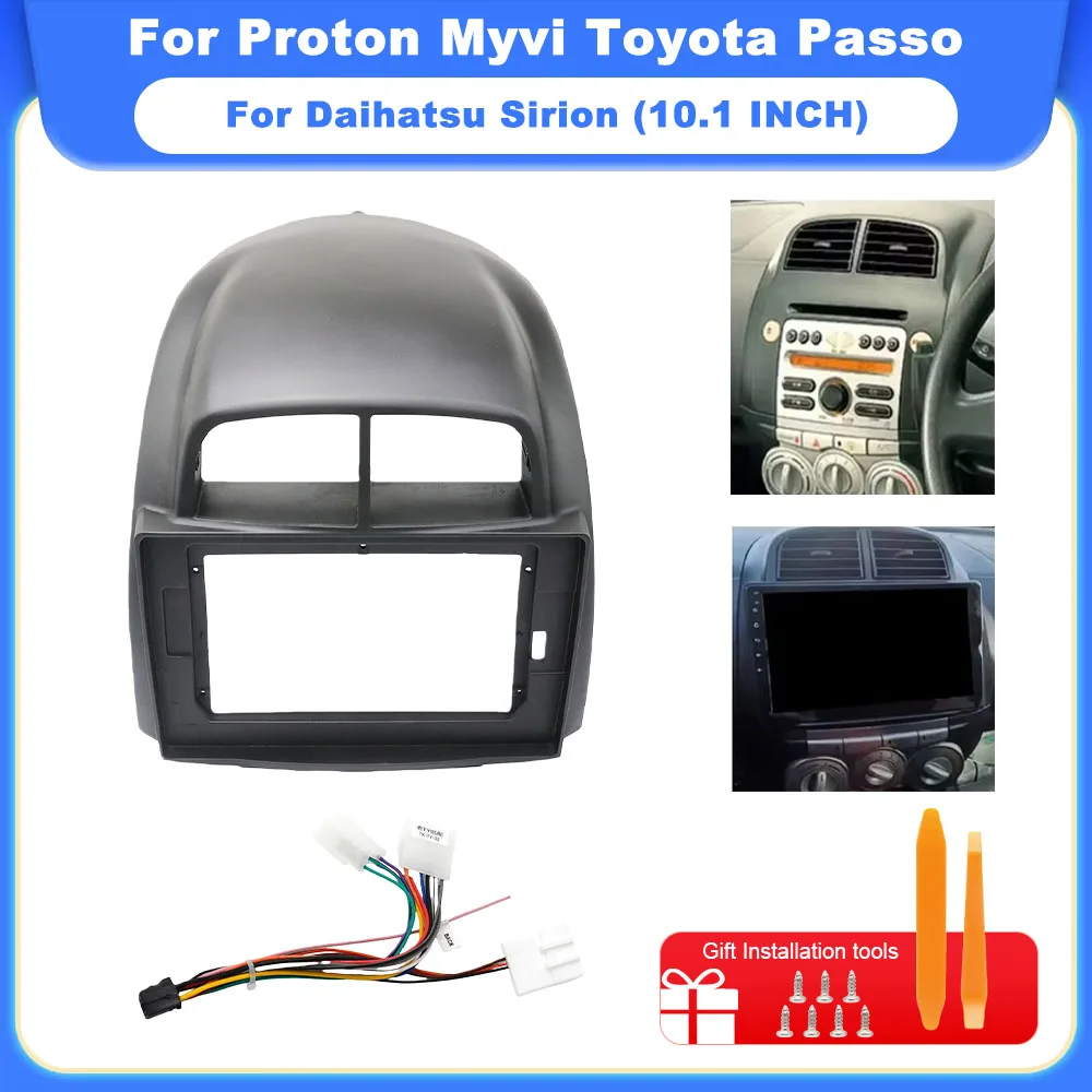 10,1 Zoll Für Proton Myvi Toyota Passo Daihatsu Sirion 2006-2011 Auto Radio Fascias Stereo Dashboard Panel Rahmen 2 Din DVD Trim Image