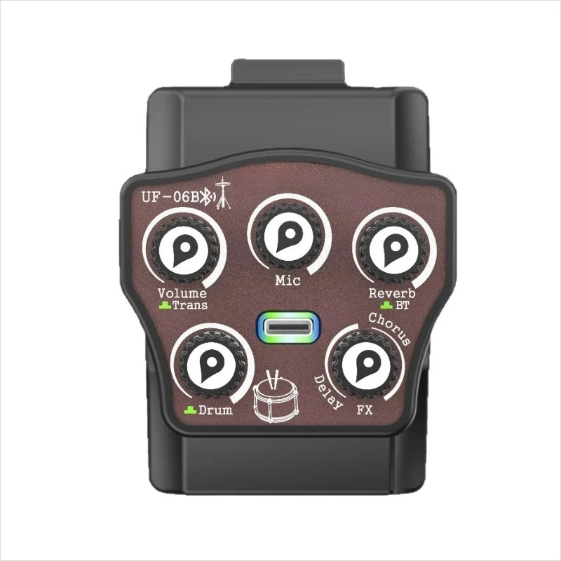 Akustischer Piezo-Tonabnehmer, multifunktionale Bluetooth-Tonabnehmer, Tonabnehmer mit mehreren Soundeffekten, Resonanz-Tonabnehmer für klassische Folk-Gitarren Image