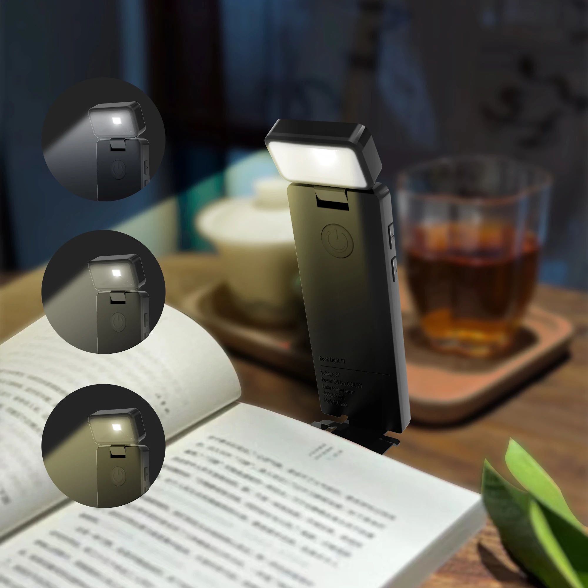 Lampe de lecture LED rechargeable par USB, mini lampe de lecture portable, lampe de lecture pour enfants, lampe de lecture de nuit pour chambre à coucher, lampe de lecture pour livre