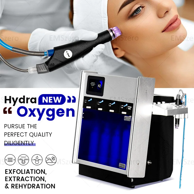Tragbares Hydra-Wasserpeeling-Gerät zur Gesichtsstraffung, Dermabrasion, Hautpflege, Tiefenreinigung, Sauerstoff-Hydro-Maschine für Spa-Anwendungen Image