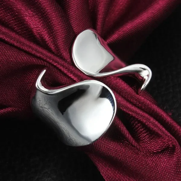 925 Sterling Silber elegante einfache Ringe für Frauen verstellbare Luxus Mode Party Hochzeit Accessoires Schmuck Weihnachts geschenke Image