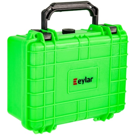 EYLAR SA00042-NGRN 9.12in Compact Gear Hard Case Waterproof with Foam Neon Green - EYLAR