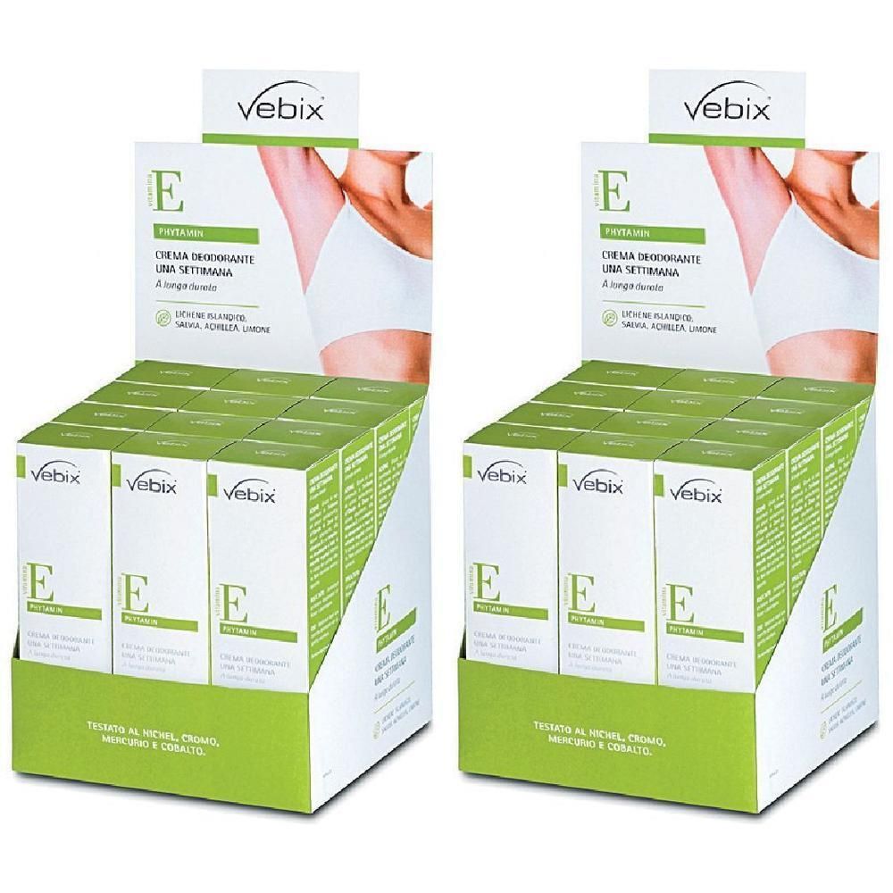 Vebix Phytamin Crema Deodorante 1 Settimana 25 Ml 2x25 ml