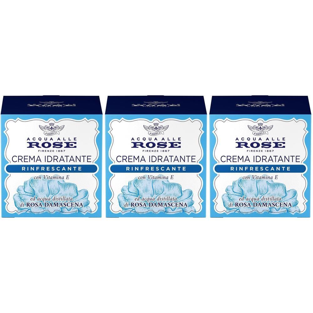 Acqua alle Rose - Crema viso idratante Rinfrescante 3x50 ml