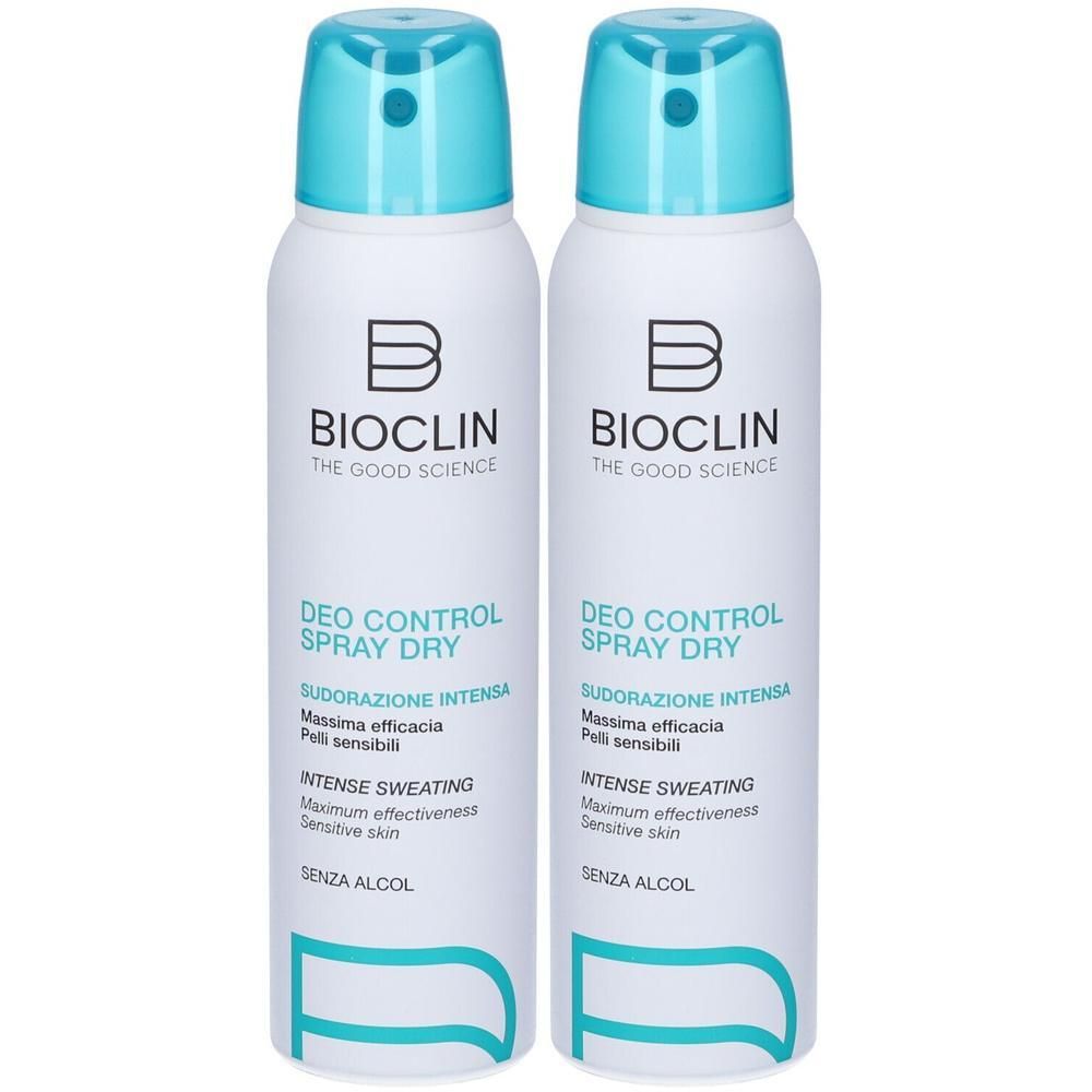 Bioclin Deo Control Spray Dry Deodorante Sudorazione Intensa 2x150 ml