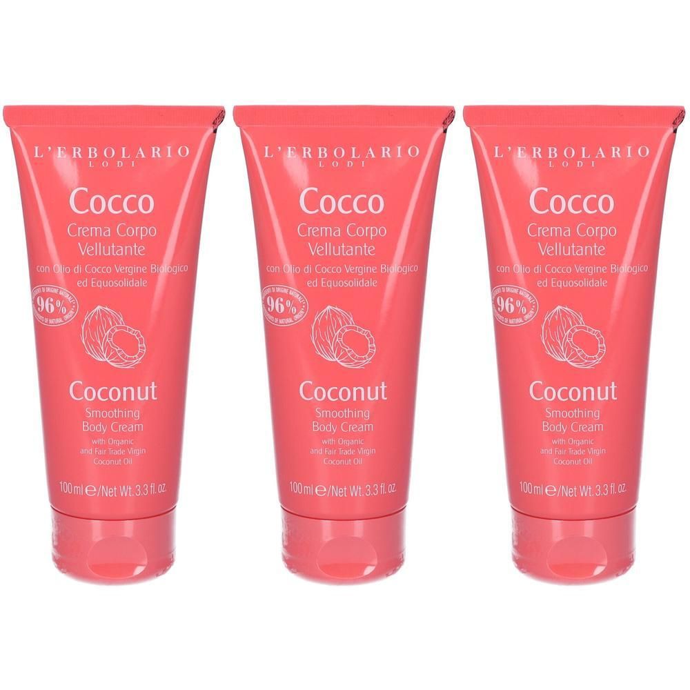 L`Erbolario Crema Corpo Vellutante Cocco 3x100 ml