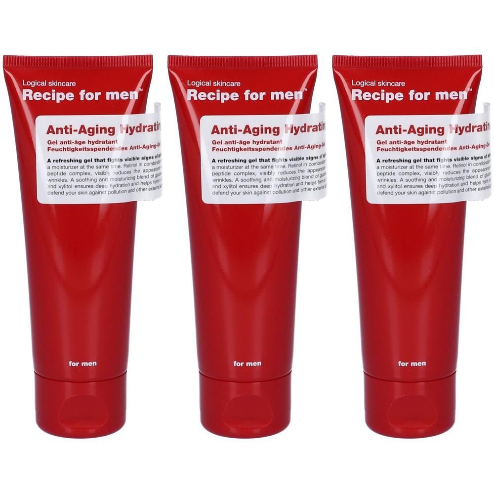 Recipe For Men Anti-Aging Hydrating Gel 3x75 ml