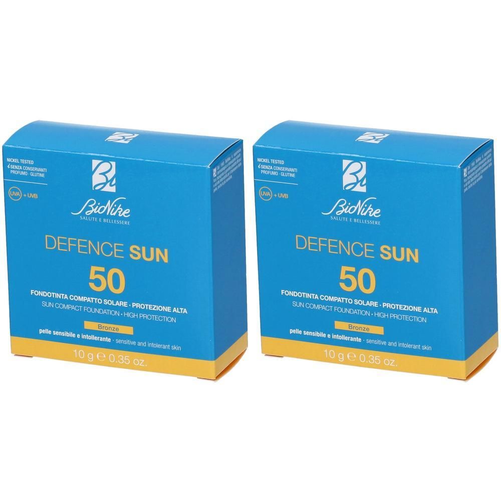 Bionike Defence Sun 50 Fondotinta Compatto Tonalitá N2 Bronzo 2x10 g