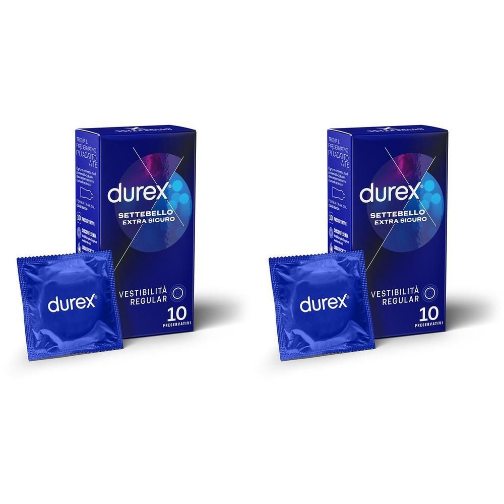 Durex Preservativi Settebello Extra Sicuro Maggiore Spessore, 10 Profi