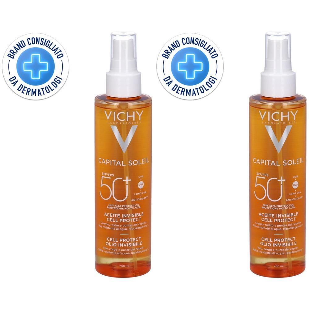 Vichy Capital Soleil Cell Protect Olio Invisibile viso, corpo e capell