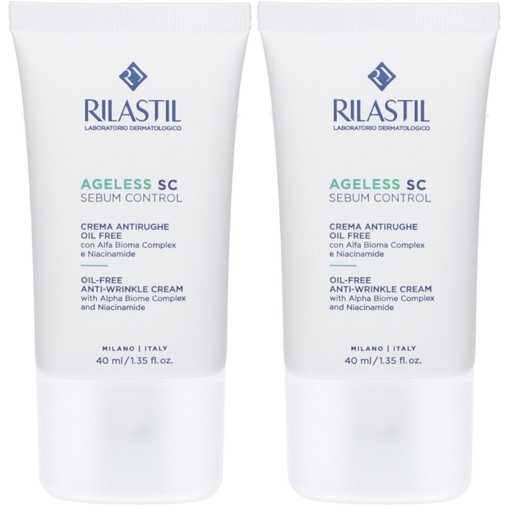 RILASTIL® Ageless Sc Sebum Control Crema Antirughe Oil Free 2x40 ml