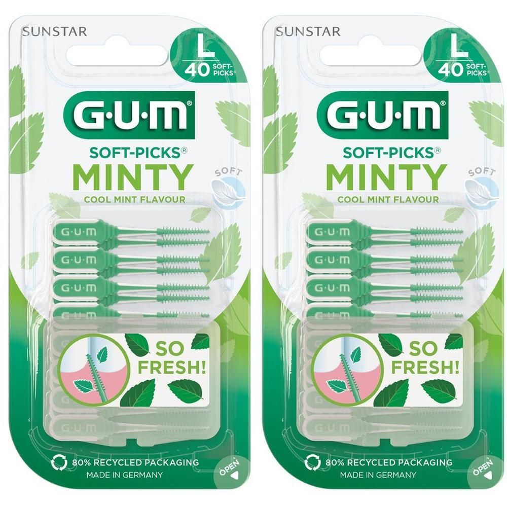 Gum Soft Pick Comfort Flex Cool Mint Large Scovolini 40 Pezzi 2x40 St