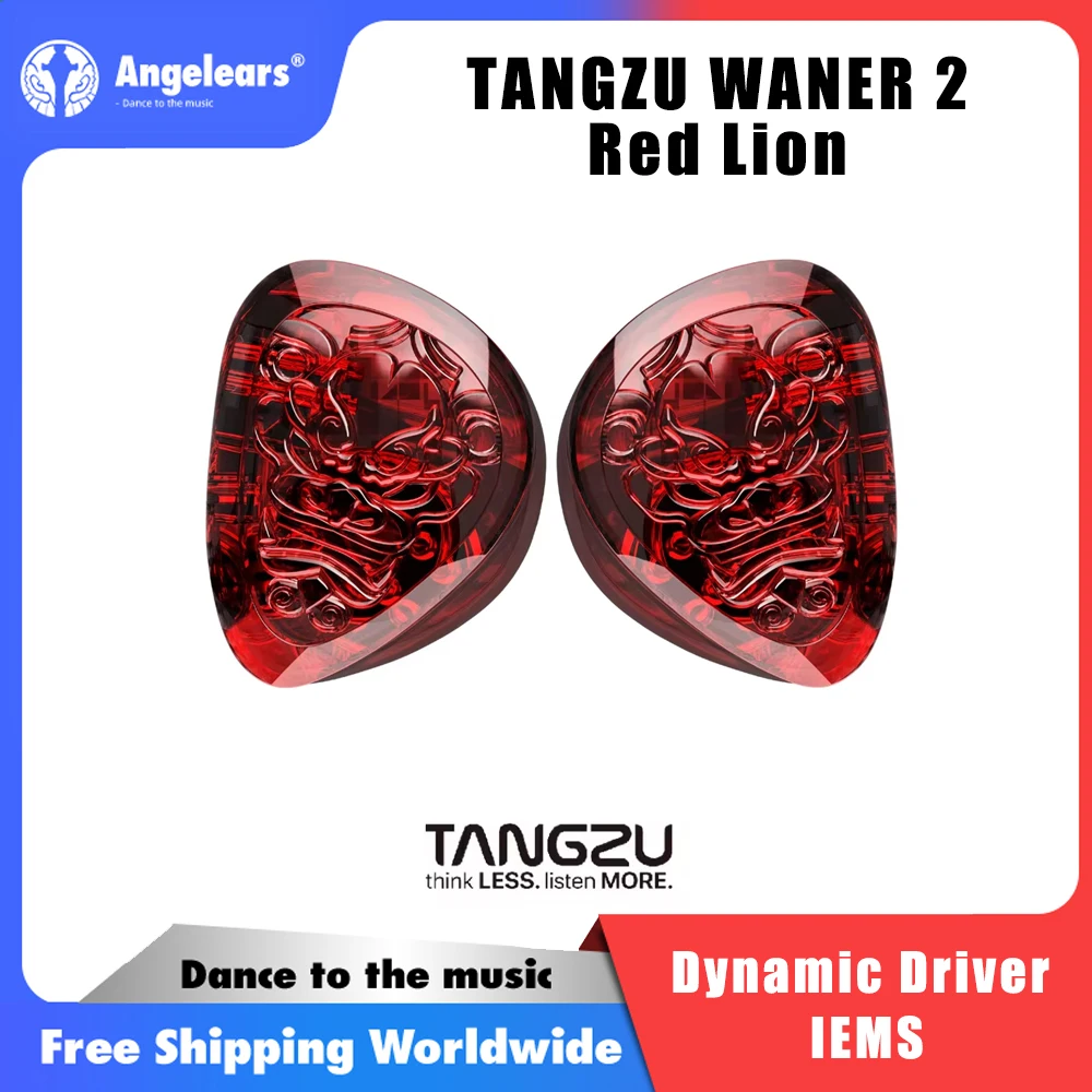 TANGZU WANER 2 Red Lion Bass Edition In-Ear-Kopfhörer mit dynamischem Treiber, hochwertiger Klang, bequemes Tragen, kabelgebundene Ohrhörer Image