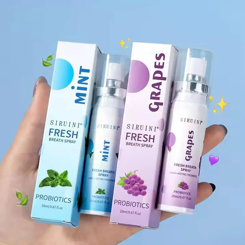 Oral Fresh Spray Mund Lufterfrischer Oral Geruch Behandlung Oral Entfernen Mundgeruch Frucht Litschi Pfirsich Geschmack Anhaltende Mundpflege Image