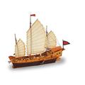 Artesanía Latina 18020. Wooden Ship Model Chinese Junk Red Dragon 1:60 Scale. Modeling Kit to Be Built