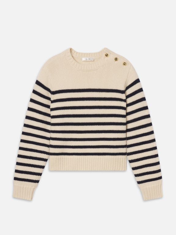 The Mariner Sweater - White - FRAME Knitwear