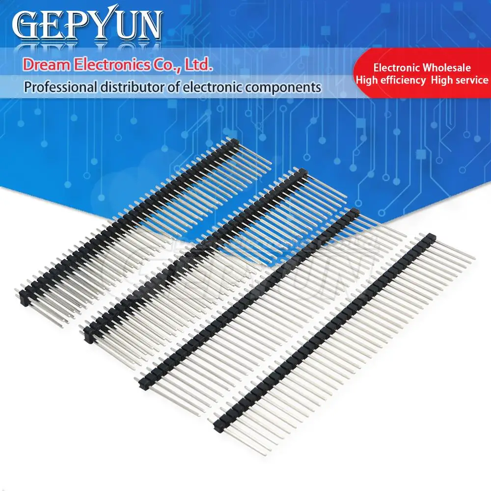 10PCS Einzigen Zweireihigen Männlichen 1x40P/2x40P 2,54mm Höhe Lange Zerbrechliche Pin Header Nadel länge 15 17 19 20 21 23 25mm NEUE Image