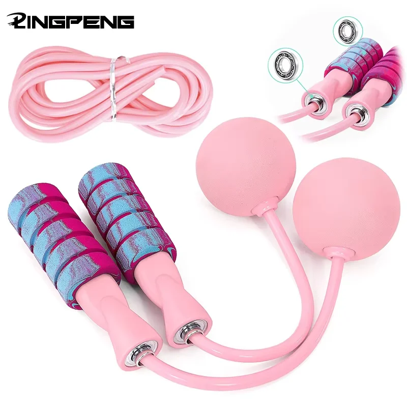 Kabelloses Springseil für Zuhause, Dual-Use, verstellbares Fitnessgerät, tragbares Trainingsseil, belastbares Seil mit großem Ball zum Springen Image