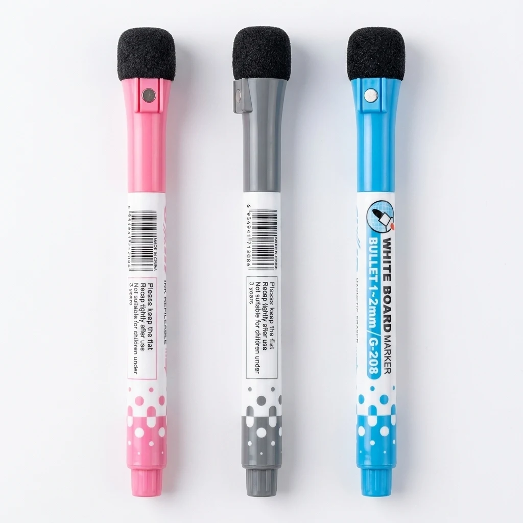 Magnetischer trocken abwischbarer Marker, Whiteboard-Marker, geruchloser Marker mit ultrafeiner Spitze, leuchtende Farben Image