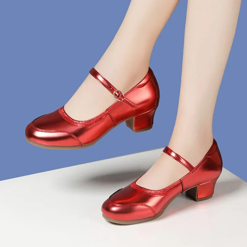 3,5 cm kleine Größe 33–42, modische, bequeme Med-Block-Heels-Schuhe, 2025, Herbst-Plattform-Pumps, Damen-Mary-Janes für Mama, Tanzarbeit