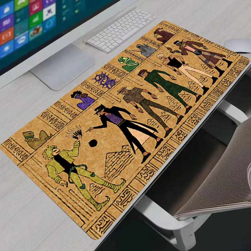Großes XXL Mauspad Jojo Tastaturunterlage Rutschfeste Gummiunterseite Anime Gaming-Zubehör Büro PC Gamer Schreibtischunterlage Image