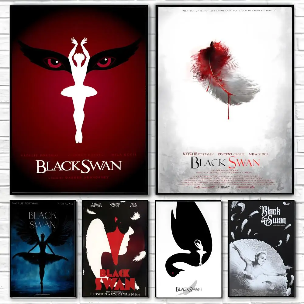 Klassisches Thriller-Film-Poster „Black Swan“. Klassische Poster und Wandkunstdrucke eignen sich für Wohnzimmer, Schlafzimmer und Zuhause. Image
