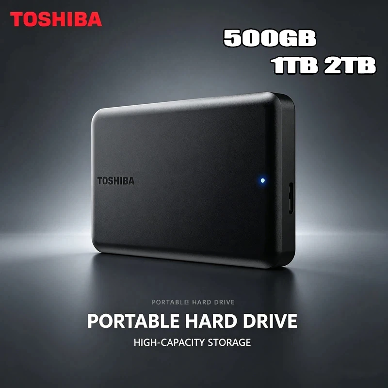 Für Toshiba A5 Serie Kleine Schwarze Tragbare Festplatte, High-Speed Gen1, 500GB/1TB/2TB/4TB, Kompatibel mit Mac für Datenspeicherung Image