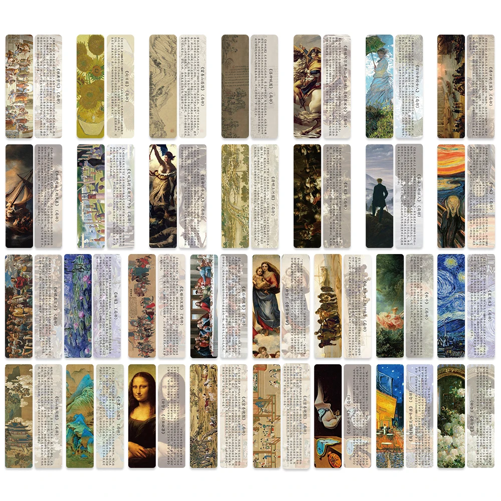 30 Stück Van Gogh Kunstdruckpapier-Lesezeichen, berühmtes Ölgemälde-Design, Geschenke für Buchliebhaber, Kunstbegeisterte, Buchclub-Belohnungen Image