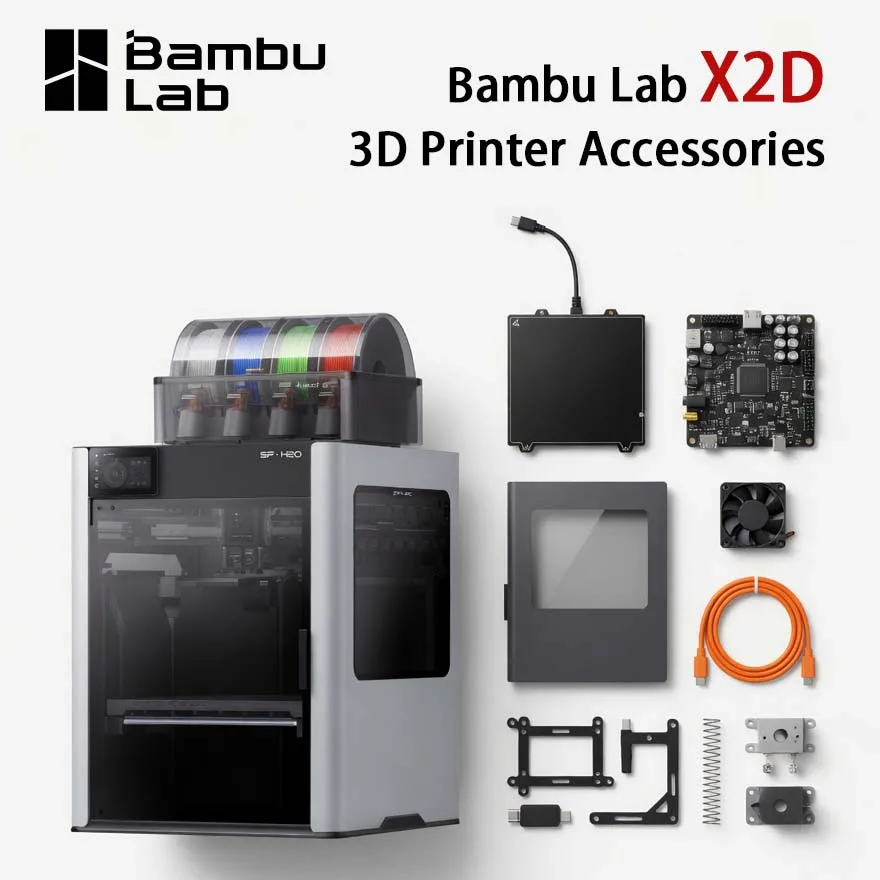 Bambu Lab Original X2D 3D-Drucker Zubehör Motherboard Lüfter Gehäuseteile Düse Druckwerkzeug-Baugruppe Image