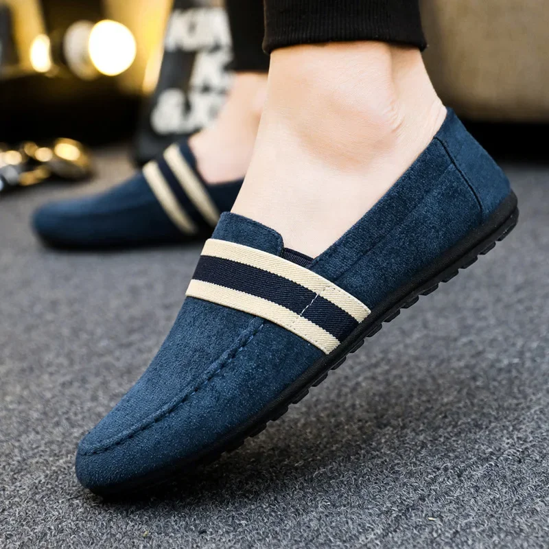 Männer Schuhe Neue Schwarz Blau Faulenzer Slip auf Männliche Schuhe Adulto Fahren Mokassin Weiche Bequeme Casual Schuhe Mann Turnschuhe Wohnungen