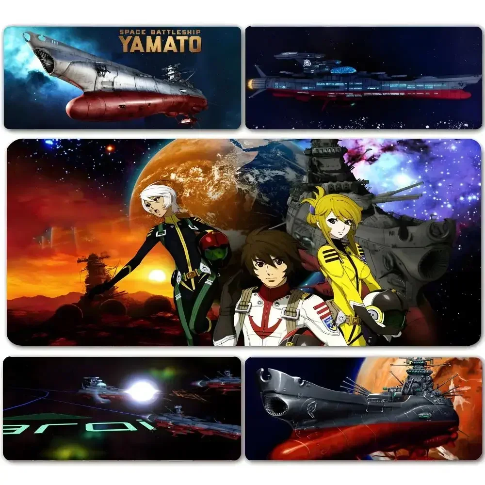 Space Battleship Yamato Susumu Kodai Anime-Mauspad, großes Gaming-Mauspad, LockEdge, verdickte Tischunterlage für Computer, Tastatur, Schreibtisch Image
