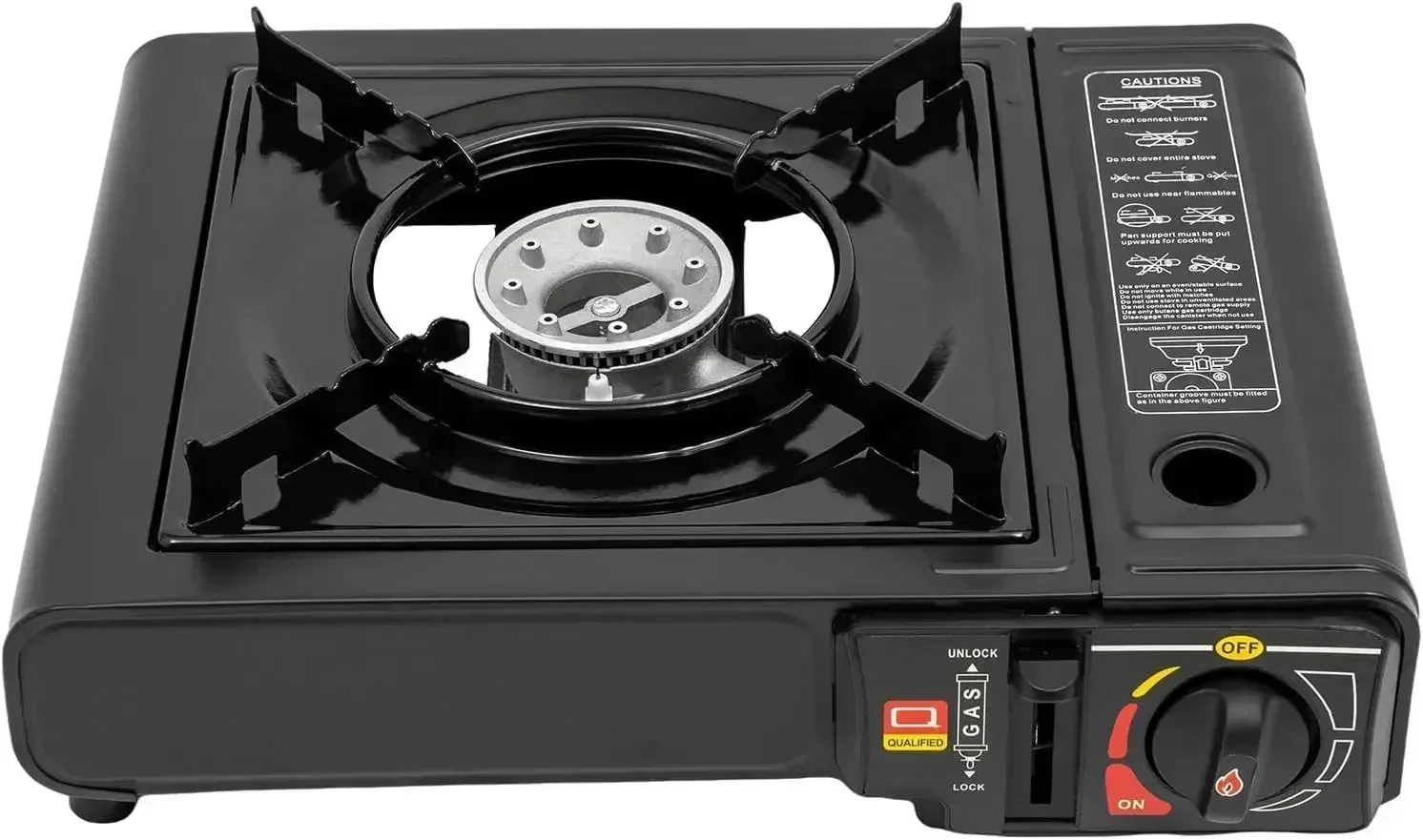 BBQ Barbecue 2500 W tragbarer Gasgrill, mit Sammelablage und Topflappen, Outdoor-Campingkocher, Tischgrill, Picknickgrill Image