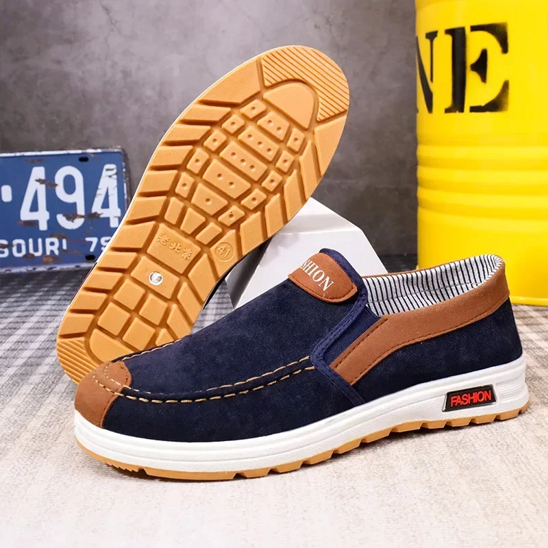 Schuhe für Herren, Übergröße, Herren-Loafer, lässig, bequem, zum Hineinschlüpfen, Freizeitschuhe, leichte Vintage-Flats Image