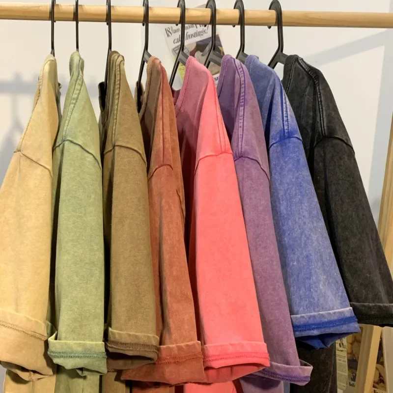 Vintage T-Shirt Übergroßes Herren-T-Shirt Kurzarm-T-Shirt T-Shirts für Männer Herren-Baumwoll-T-Shirt Rosa Übergroßes T-Shirt Y2k