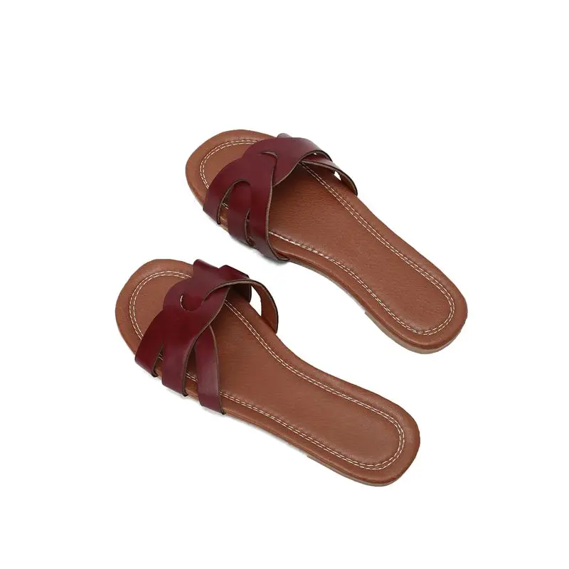 Girseaby 2025 Neue Design Frühling Ins Hausschuhe für Frauen Offene spitze Wohnungen Weiche Täglichen Outdoor Weibliche Schuhe Plus Größe 47 48 49 sommer